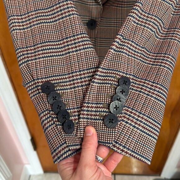 A. Garfield Classic Plaid One Button Women’s Blazer Jacket Size 4 - Picture 5 of 8